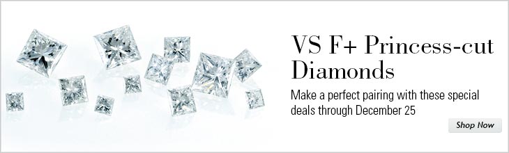 VS F+ Princess-cut Diamonds