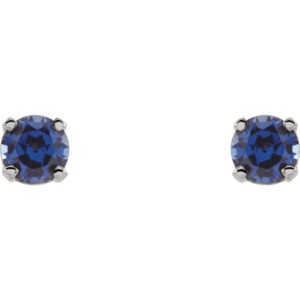 Blue Sapphire Youth Earrings