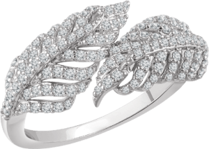 white-gold-diamond-leaf-ring